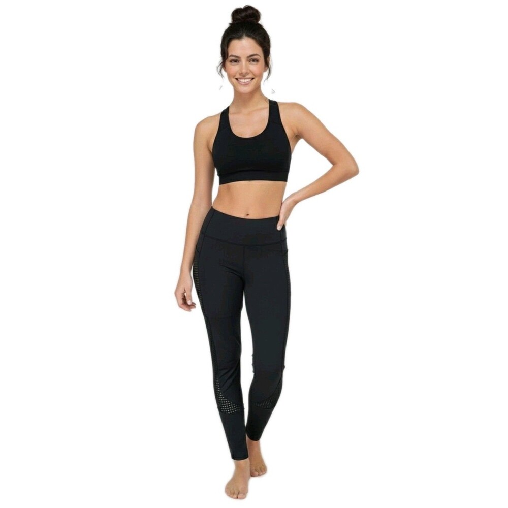 Funky Diva Women's Dancetech Side Mesh Leggings & Athletic Jacket Set Purple - Picture 3 of 14